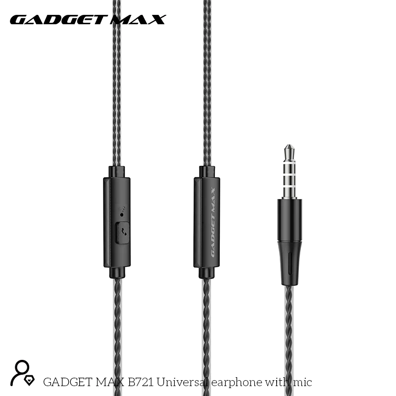 GADGET MAX B721 3.5MM IN-EAR UNIVERSAL BUDDY EARPHONE WITH MIC Wired Earphone