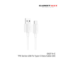 GADGET MAX - GX27 TPE Series USB To Type-C Data Cable ( 3A ) - White