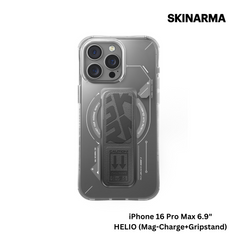 Skinarma iPhone 16 Pro Max 6.9" Helio (Mag-Charge+Gripstand) Case - Titanium