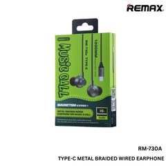 REMAX - RM-730 Type-C Metal Wired Earphone - Grey