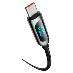 (Buy 1 Get 1) Baseus Display Fast Charging Data Cable Type-C to Type-C 100W (1M) - Black