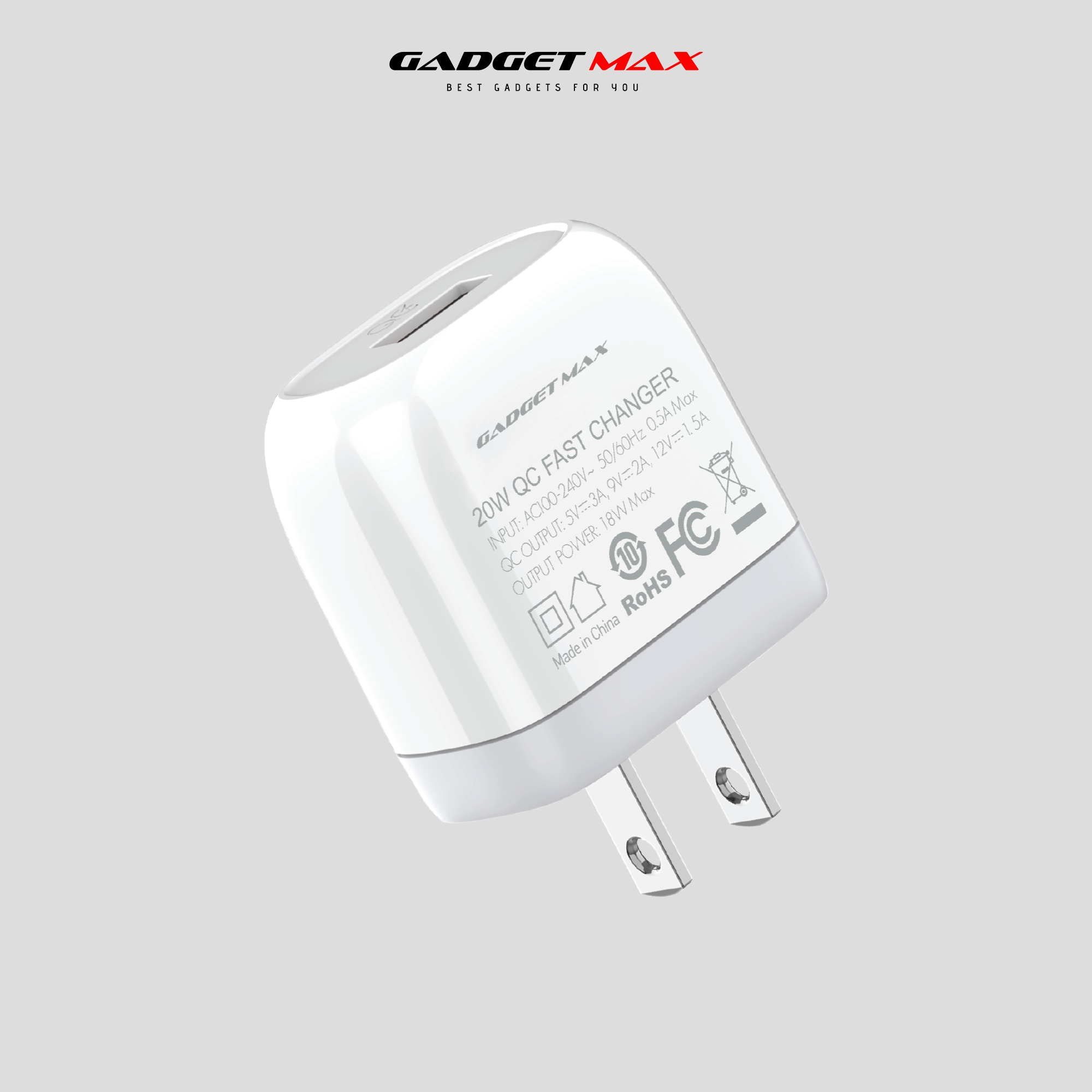GADGET MAX GM2023 20W QC FAST CHARGER
