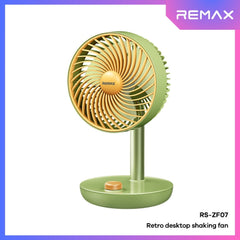 REMAX - RS-ZF07 Retro Shaking Desktop Fan (3600mAh) - Green