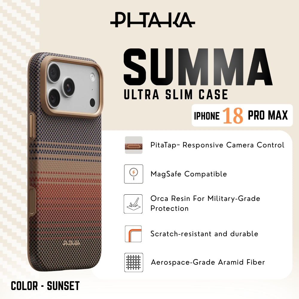 PITAKA - Summa Case For iPhone 18 Pro Max - Sunset