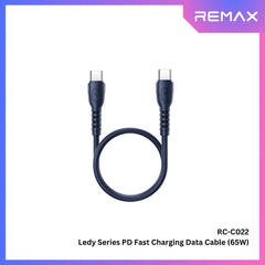 REMAX - RC-C022 C-C Ledy Series Type-C to Type-C Fast Charging Data Cable (65W) - White