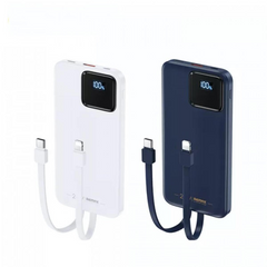 REMAX RPP-500 10000mAh SUJI SERIES PD20W+QC22.5W FAST CHARGING CABLE POWER BANK-White