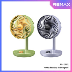 REMAX - RS-ZF07 Retro Shaking Desktop Fan (3600mAh) - Green