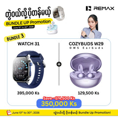 [ Bundle ] REMAX Watch 31 Smart Watch + REMAX CozyBuds W29 OWS Earbuds
