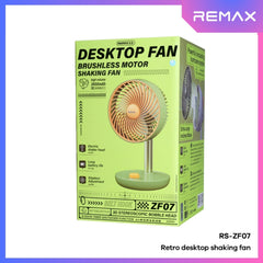 REMAX - RS-ZF07 Retro Shaking Desktop Fan (3600mAh) - Green