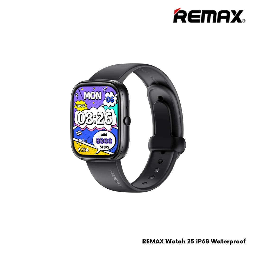 REMAX - Watch 25 IP68 Waterproof Smart Watch - Black