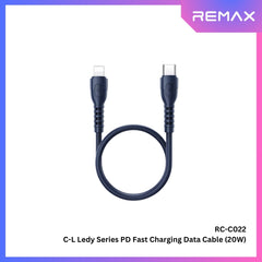REMAX - RC-C022 C-L Ledy Series Type-C to Lightning PD Fast Charging Data Cable (20W) - Blue