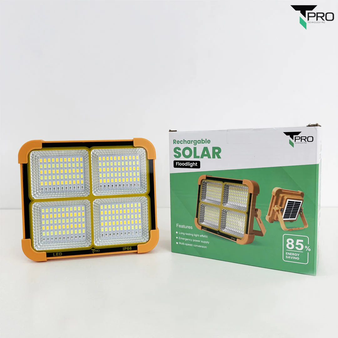 T-PRO - 50W 3600mAh Rechargerable Solar Floodlight ( IP66 Waterproof )