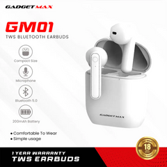GADGET MAX GM-01 TWS BLUETOOTH TWS Earbuds - WHITE
