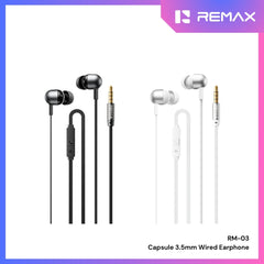 REMAX - RM-03 3.5mm Capsule Wired Earphone - Black