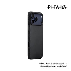 PITAKA - Aramid UltraGuard Case For iPhone 17 Pro Max - Black/Grey