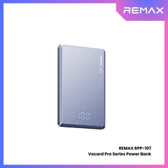 REMAX - RPP-107 Vocard Pro Series 5,000mAh PD Magnetic Wireless Power Bank(PD 20W) - Blue