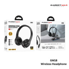 GADGET MAX - GM18 Bluetooth Wireless Headphone - Black
