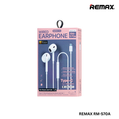 REMAX RM-570A Type-C Wired Earphone For Music & Call(1.2M)