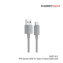 GADGET MAX - GX27 TPE Series USB To Type-C Data Cable ( 3A ) - Grey