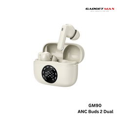 GADGET MAX - GM90 ANC BUD2 Dual ENC Active Noise Cancellation Bluetooth Wireless Earbuds - Beige