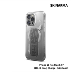 Skinarma iPhone 16 Pro Max 6.9" Helio (Mag-Charge+Gripstand) Case - Titanium