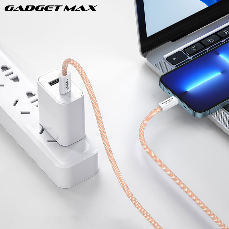 GADGET MAX GX15 FAST CHARGING TYPE-C TO LIGHTING CHARGING DATA CABLE PD(20W) (1.2M) - PURPLE