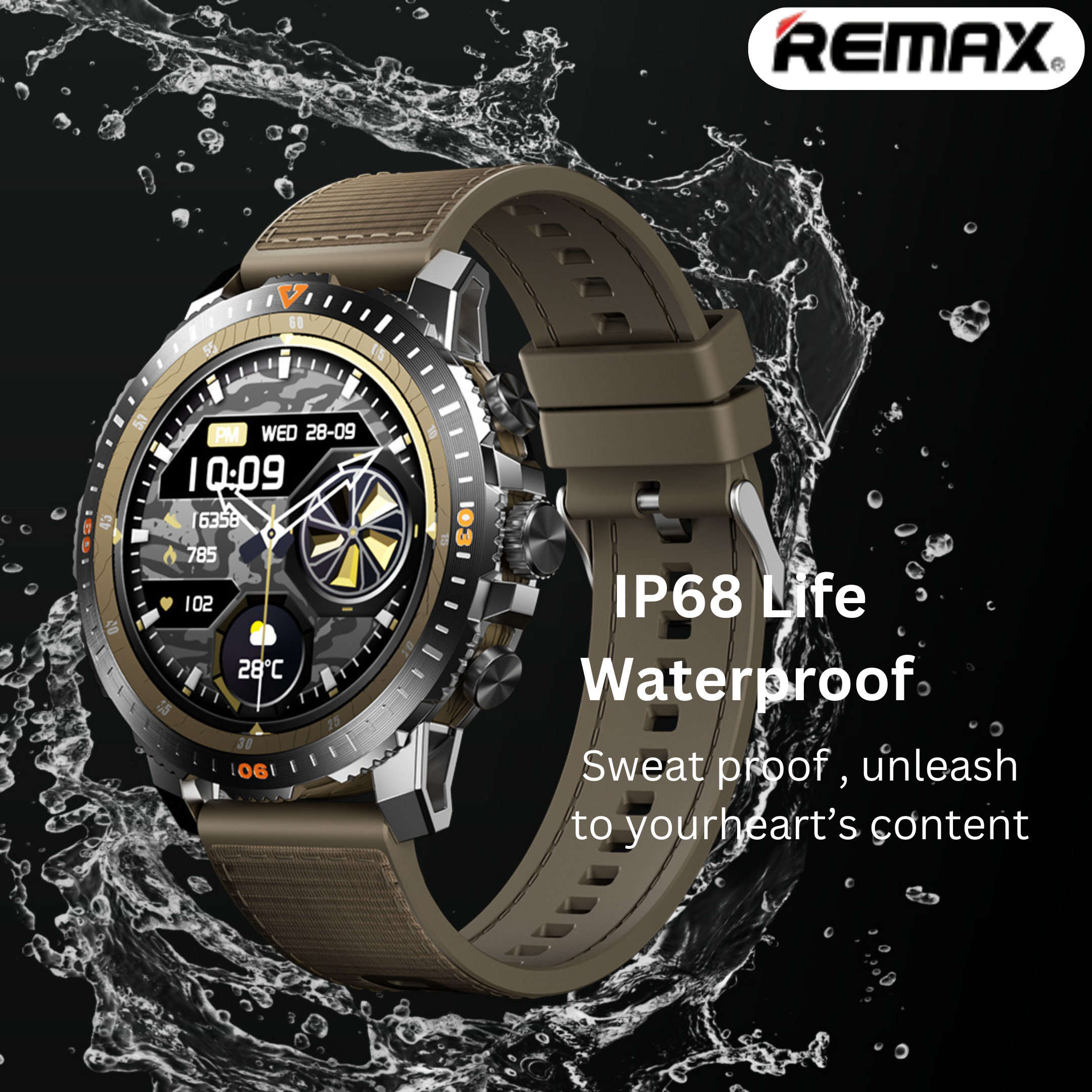 REMAX - WATCH 12 Smart Watch - Sand Yellow