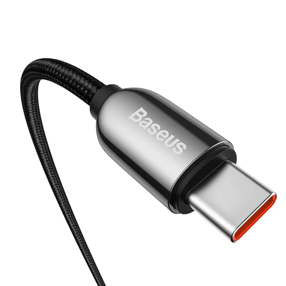 (Buy 1 Get 1) Baseus Display Fast Charging Data Cable Type-C to Type-C 100W (1M) - Black