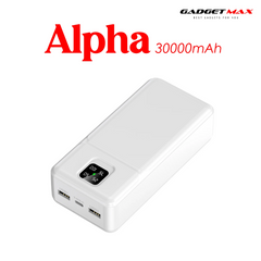 GADGET MAX - GB103 Alpha Series 30000mAh Power Bank - White