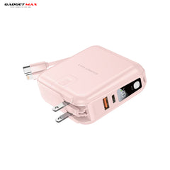 GADGET MAX GB23 AIO Pro Series 15000mAh All-in-One PD+QC Fast Charging Power Bank(PD 20W+QC 22.5W) - Pink