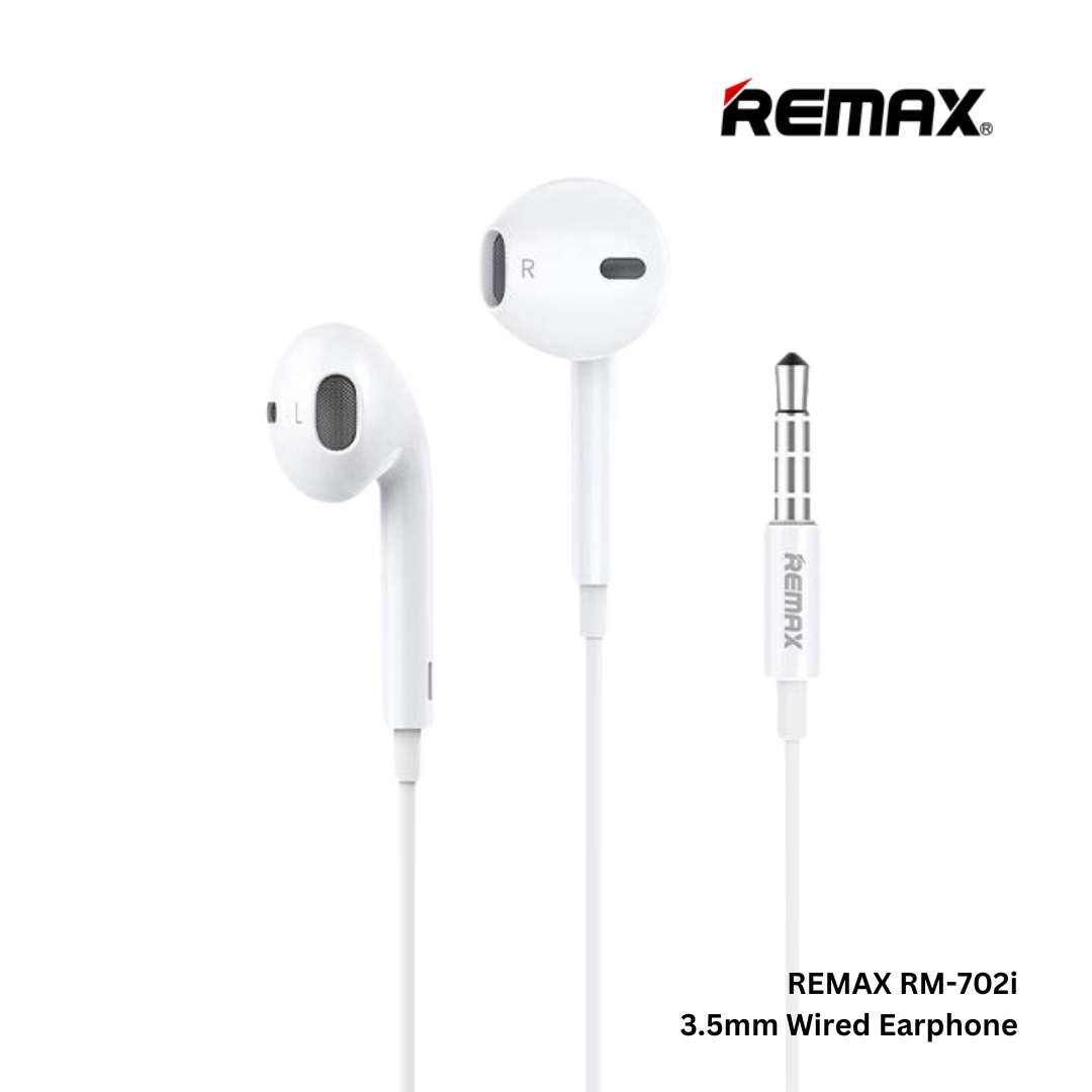 REMAX RM-702 3.5mm Wired Earphone - White – Remax Online Shop