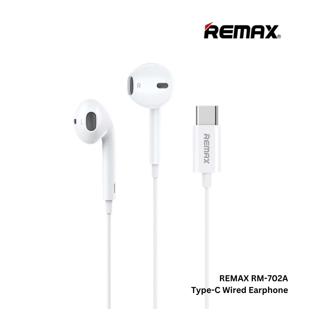 REMAX RM-702A Type-C Wired Earphone - White