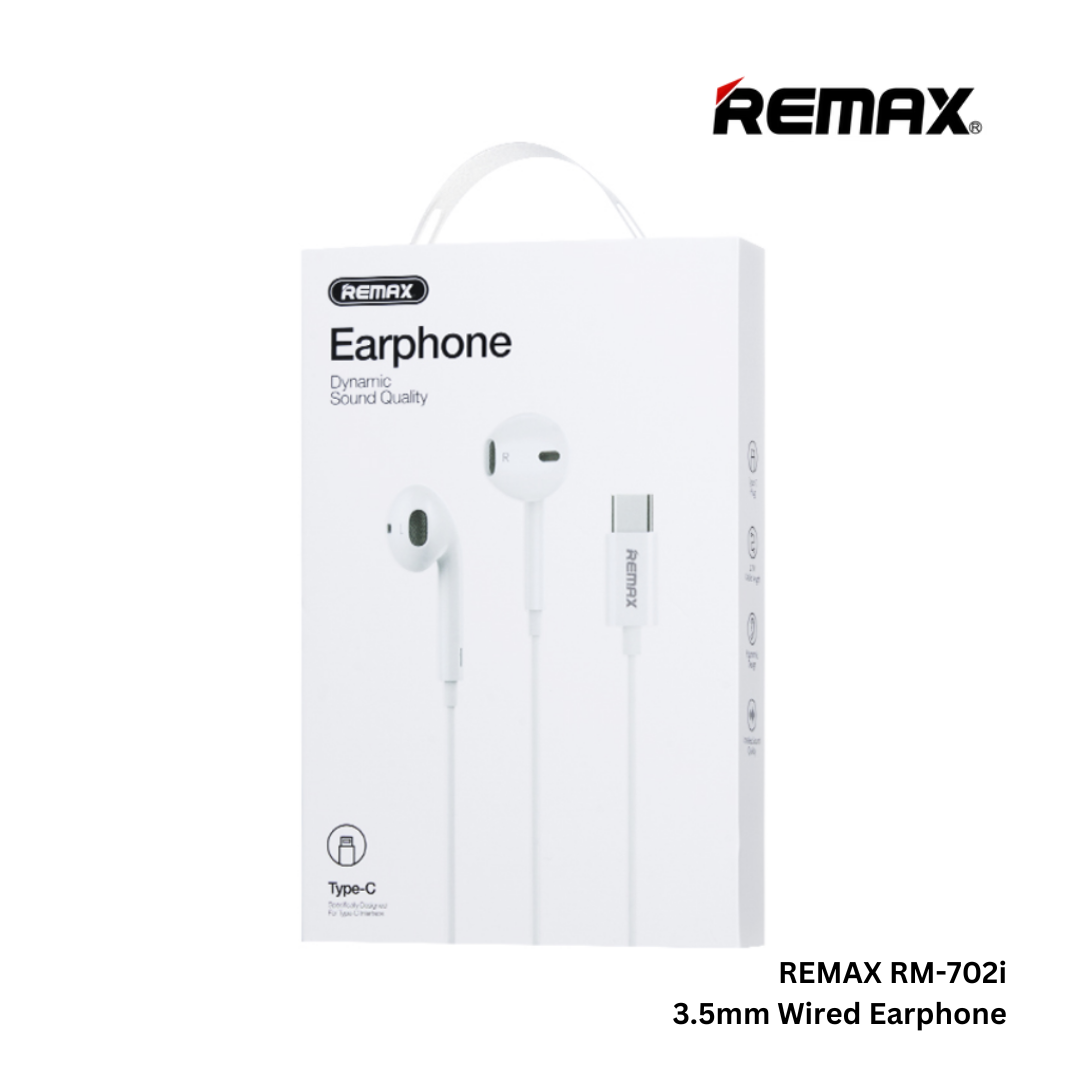 REMAX RM-702A Type-C Wired Earphone - White