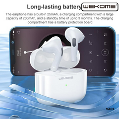 WEKOME VA01 SHQ SERIES TRUE WIRELESS STEREO EARBUDS (V5.0), Stereo Earbuds, Sound Quality Earbuds