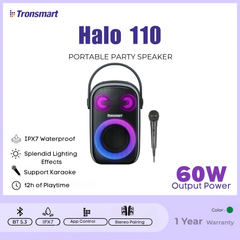 TRONSMART Halo 110 60W Portable Wireless Bluetooth Karaoke Speaker - Black