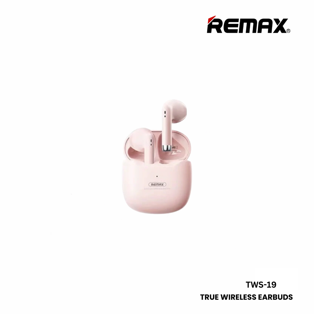 REMAX TWS-19 Marshmallow Series Wireless Bluetooth Earbuds - Pink