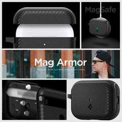 Spigen AirPods Pro (2nd Generation) Mag Armor Series Magsafe Charging - Matt Black