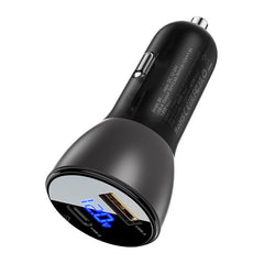 ACEFAST B6 METAL CAR CHARGER 63W (USB-A+USB-C) WITH DIGITAL DISPLAY