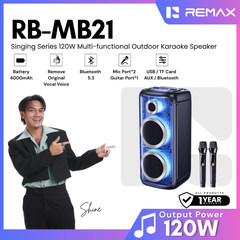 REMAX - RB-MB21 Singing Series 120W Multi-functional Outdoor Karaoke Speaker