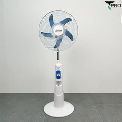 T PRO CTL-CF034R-16C 16" LONTOR RECHARGEABLE STANDING FAN WITH SOLAR CHARGE