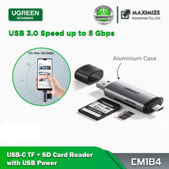 UGREEN OFFICIAL Card Reader USB 3.0 Type C to SD Micro SD TF Adapter