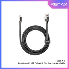 REMAX - CB30 A-C Reynolds 66W USB To Type-C Fast Charging Data Cable (66W) - Black