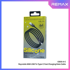 REMAX - CB30 A-C Reynolds 66W USB To Type-C Fast Charging Data Cable (66W) - Black