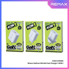 REMAX - CA10 (C40W) Wisers Gallium Nitride Fast Charger ( PD40W ) - White