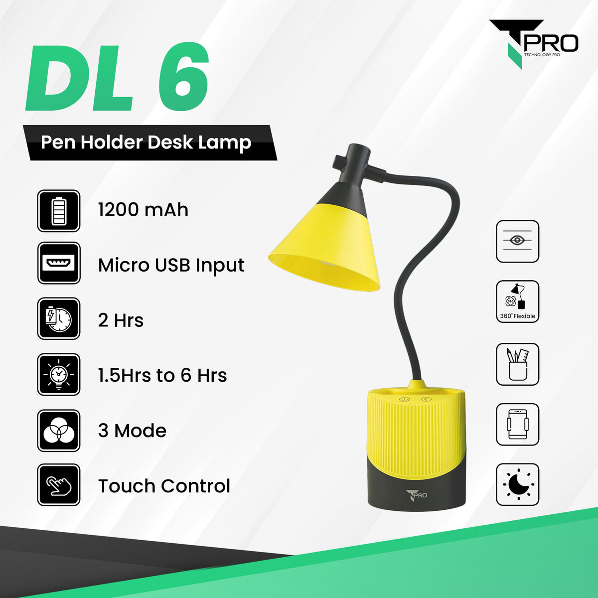 T PRO TP-DL 6 LED PENHOLDER DESK LAMP