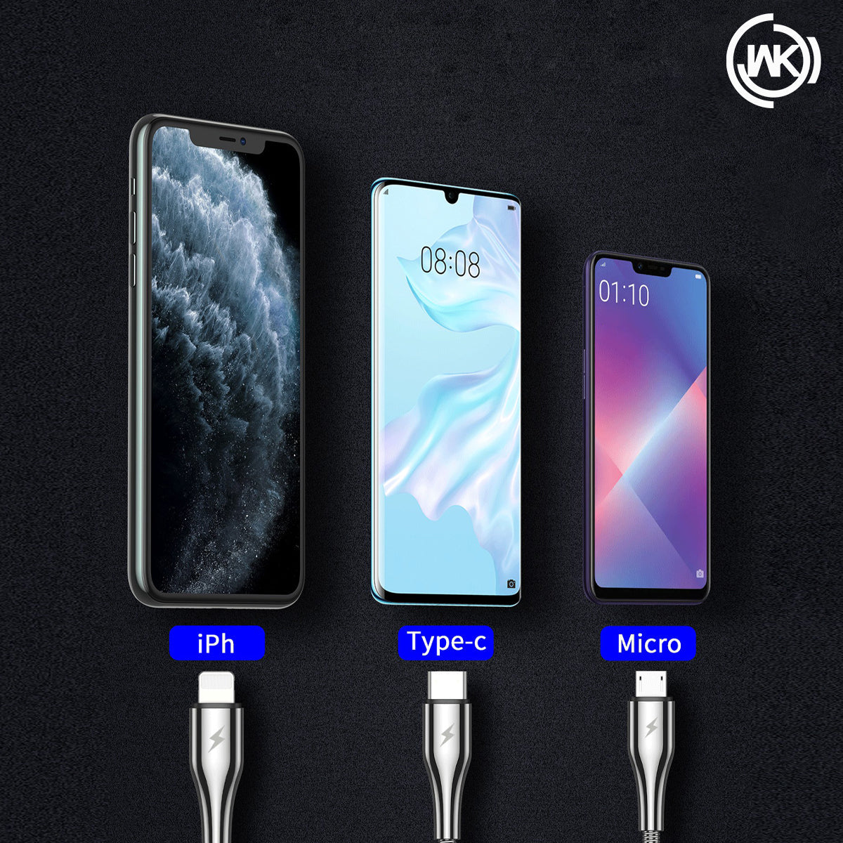 WK (WDC-114M) KINGKONG PRO 3A DATA CABLE FOR MICRO ,Cable , Micro Cable , Micro Charging Cable , Micro USB Cable , Android charging cable , USB Charging Cable , Data cable for Samsung , Huawei , Xiaomi , Fast Charging Cable , Quick Charge Cable