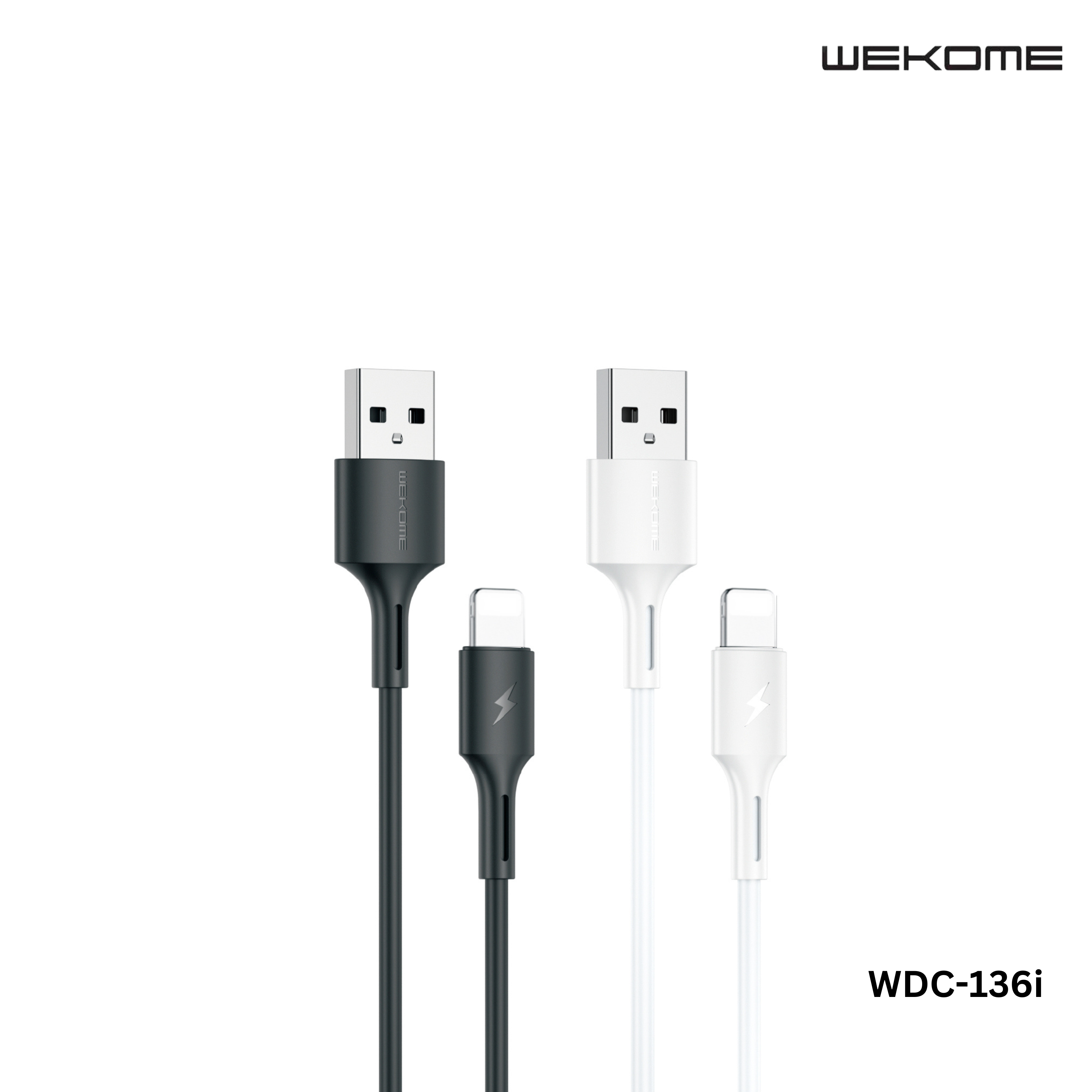 WK WDC-136I UPINE/YOUPIN SERIES 3A DATA CABLE FOR IPH, iPhone Cable- White