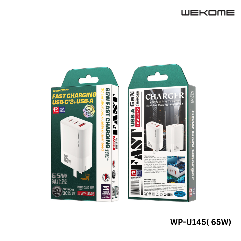 WK WP-U145 JINDIN SERIES 65W GAN CHARGER (CN) (65W)