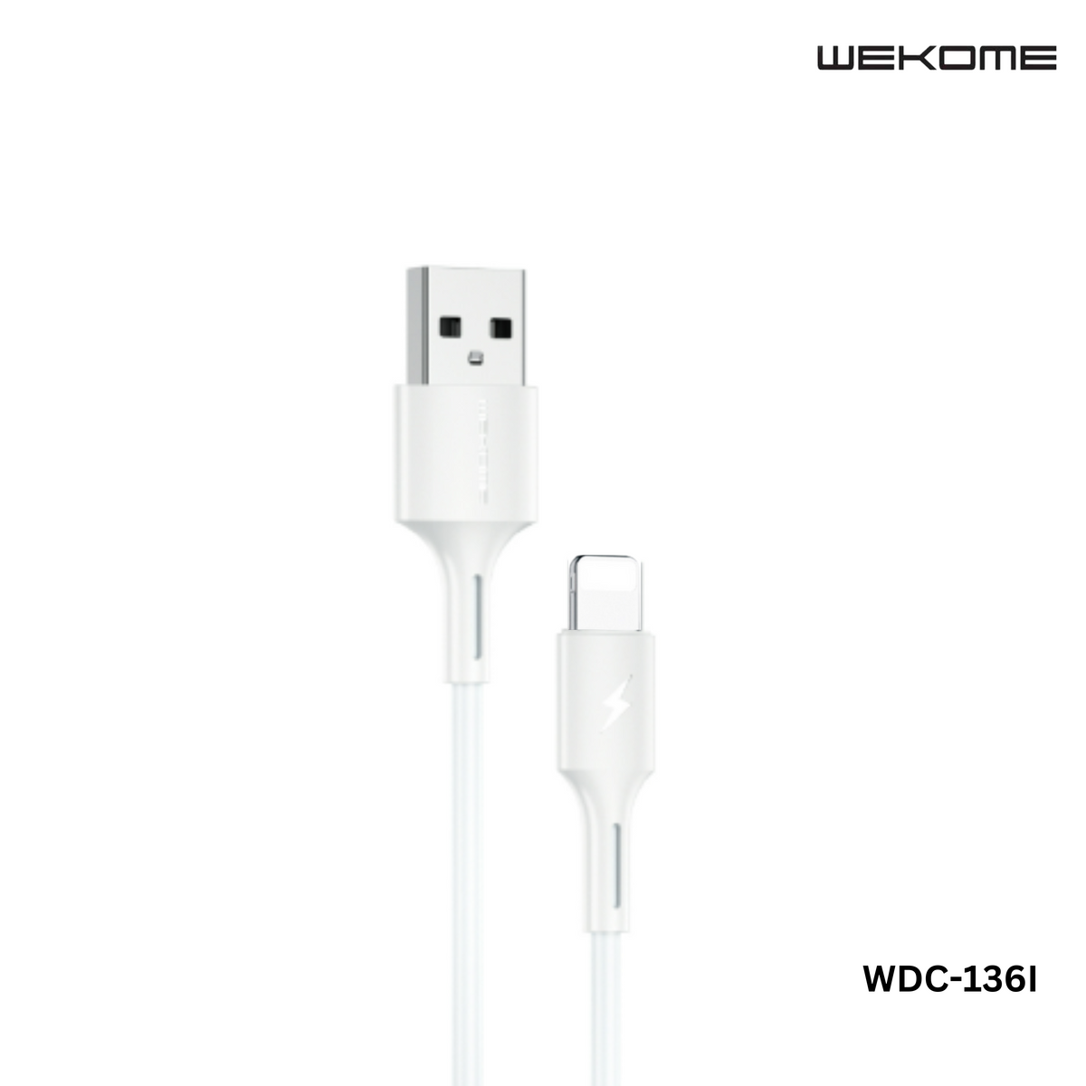 WK WDC-136I UPINE/YOUPIN SERIES 3A DATA CABLE FOR IPH, iPhone Cable- White