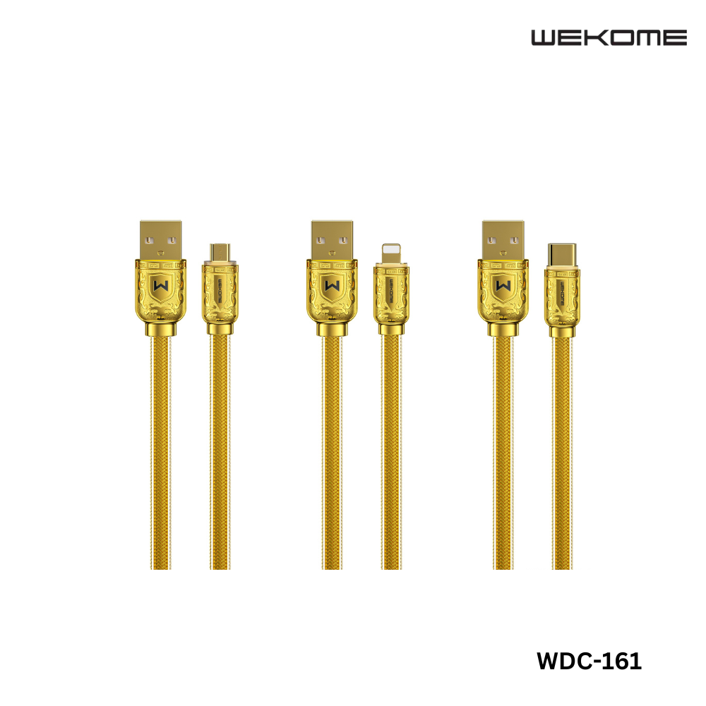 WK WDC-161 SAKIN SERIES 6A SUPER FAST CHARGING DATA CABLE  (1M)(6A), 6A Cable, Micro Cable-Gold